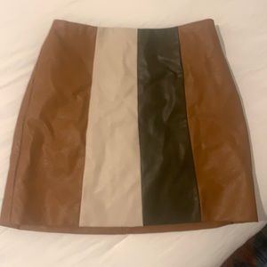 Mini Faux Leather Skirt